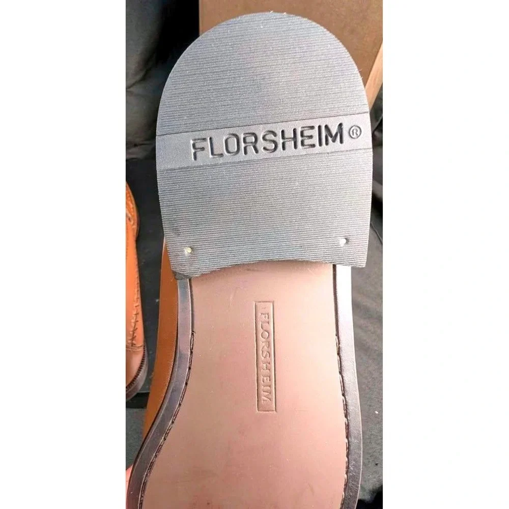 NIB~Florsheim Pisa 18469 Cognac Leather Croc Print Tassel Loafers~Men's Size 8 D